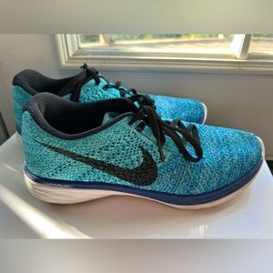 Nike Flyknit Lunar 3: Game Royal Turquoise University Blue